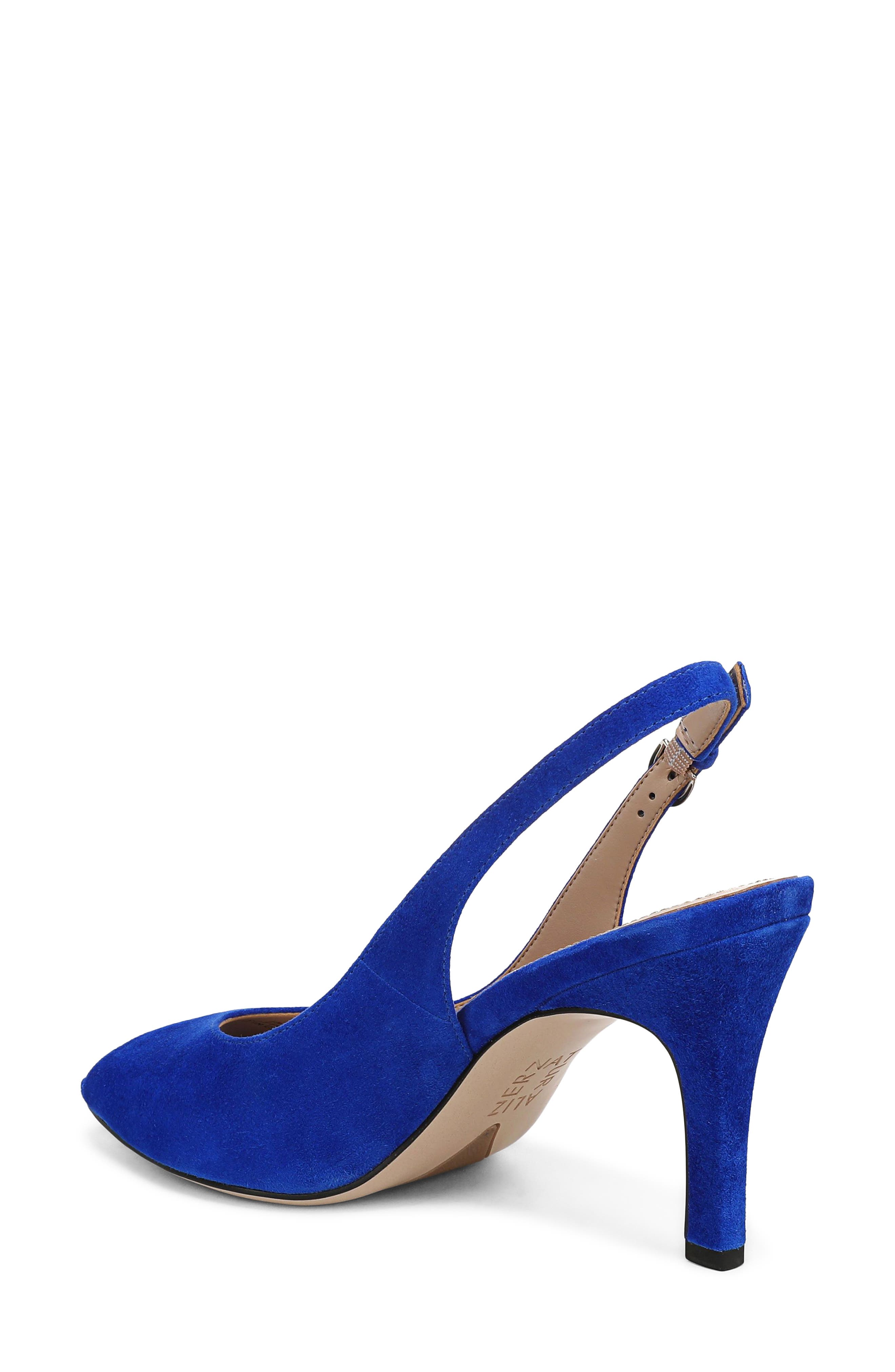 Alexa Peep Toe Slingback Pump, Alternate, color, PHOTON BLUE