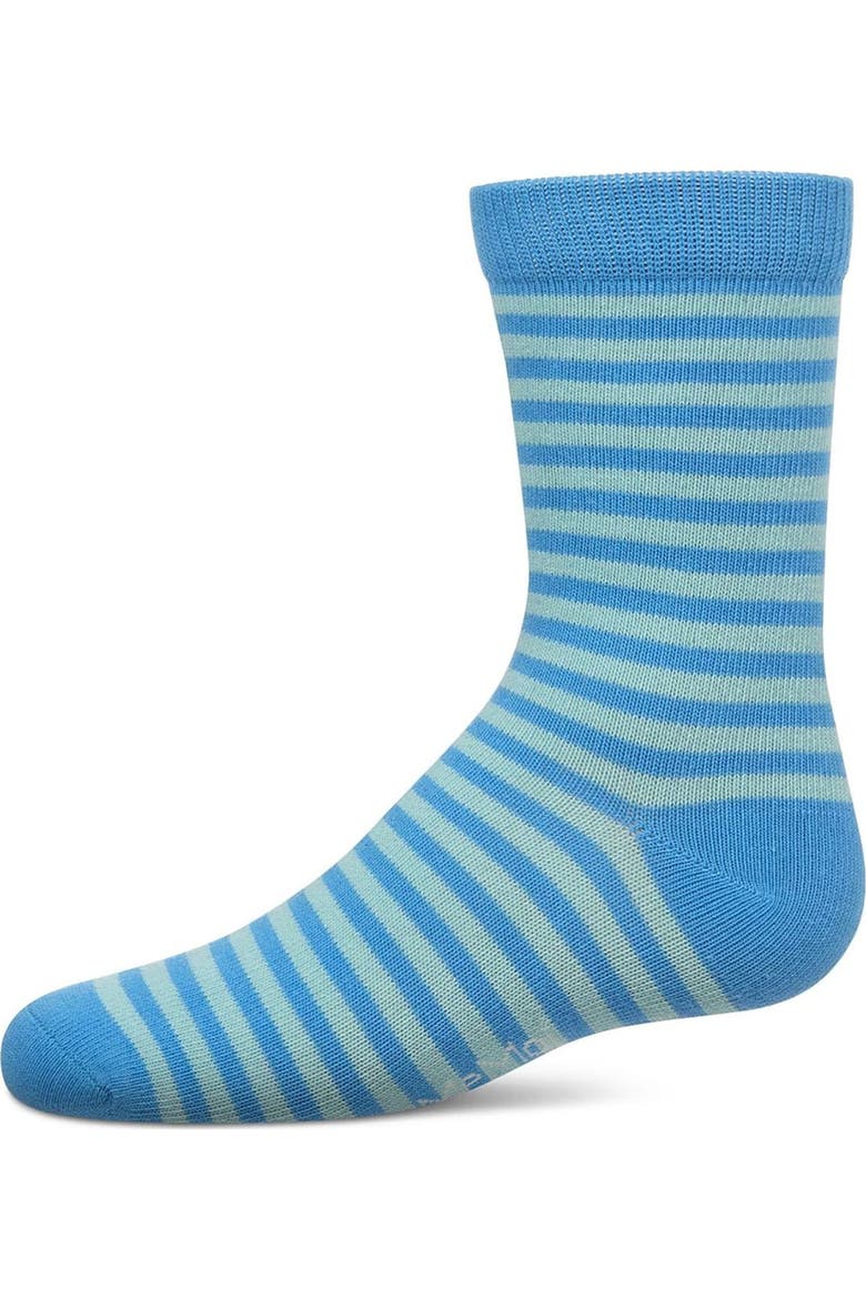Thin Stripe Crew Sock, Main, color, Blue