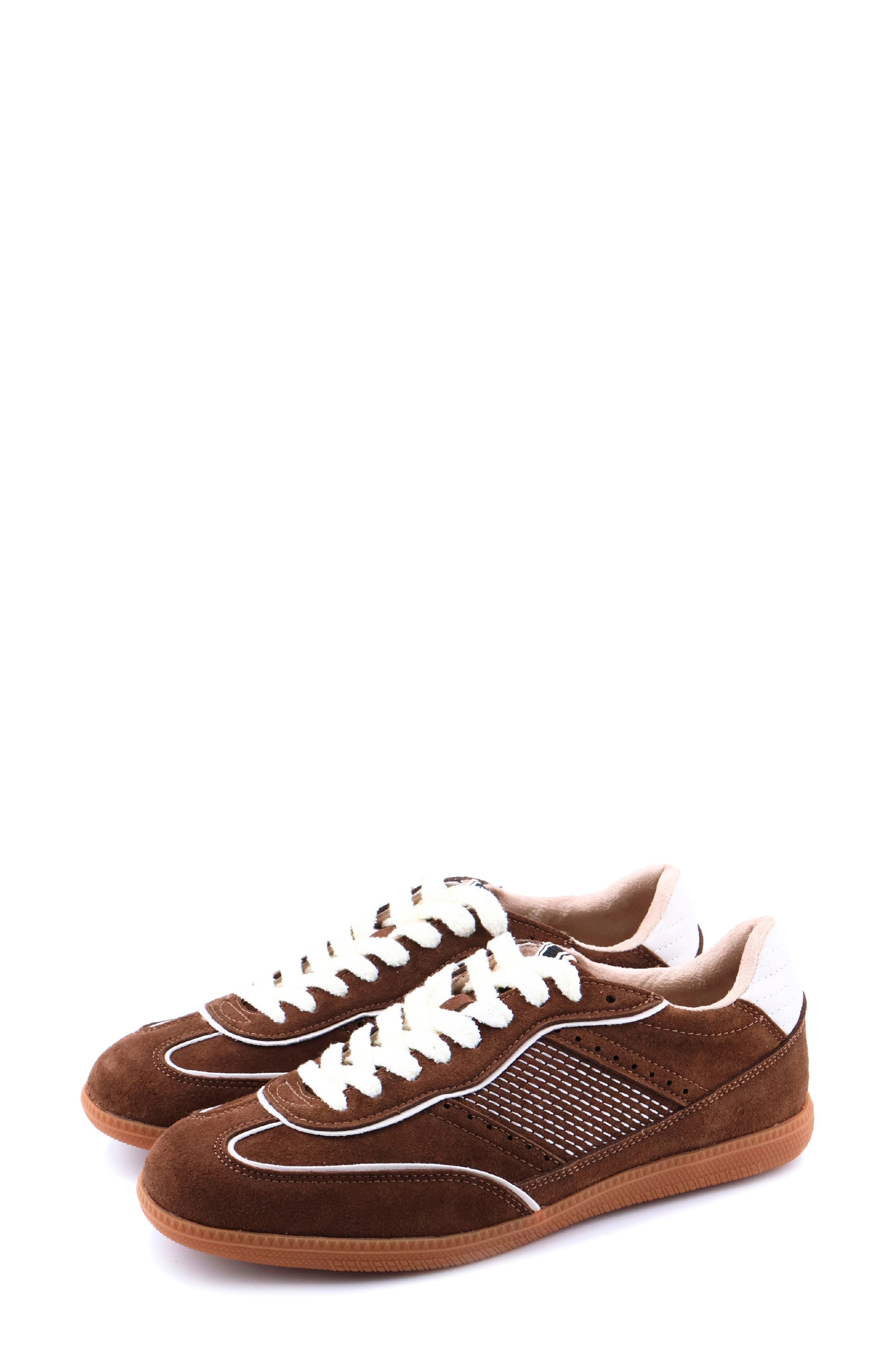 Sophie Faux Suede Sneaker, Alternate, color, BROWN SUEDE