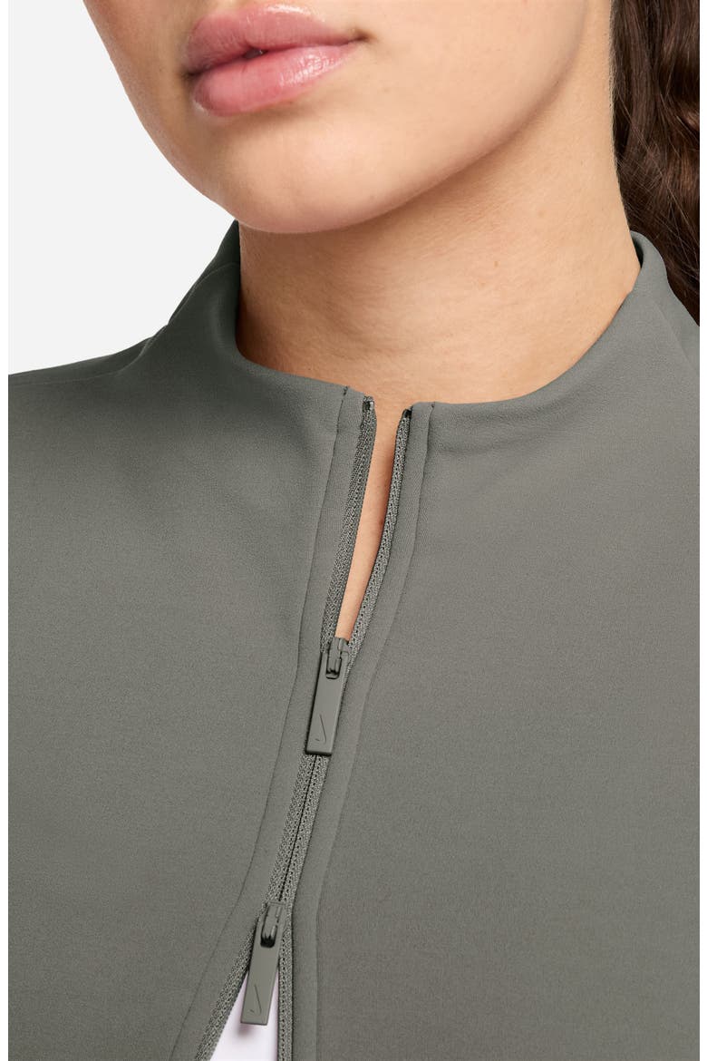 Zenvy Dri-FIT Long-Sleeve Full Zip Top, Alternate, color, 320 LTARMY/WHITE