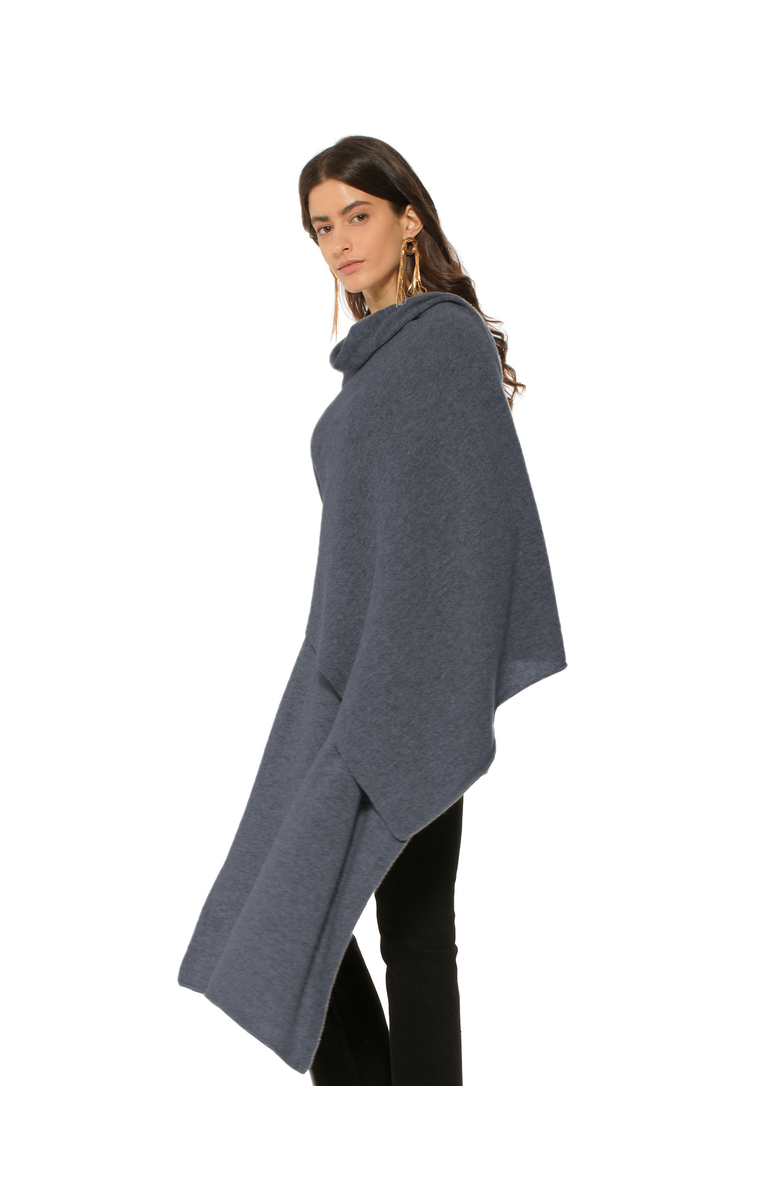 Monticelli Cashmere Pure Cashmere Feather-Light Maxi Wrap Stole, Alternate, color, Charcoal