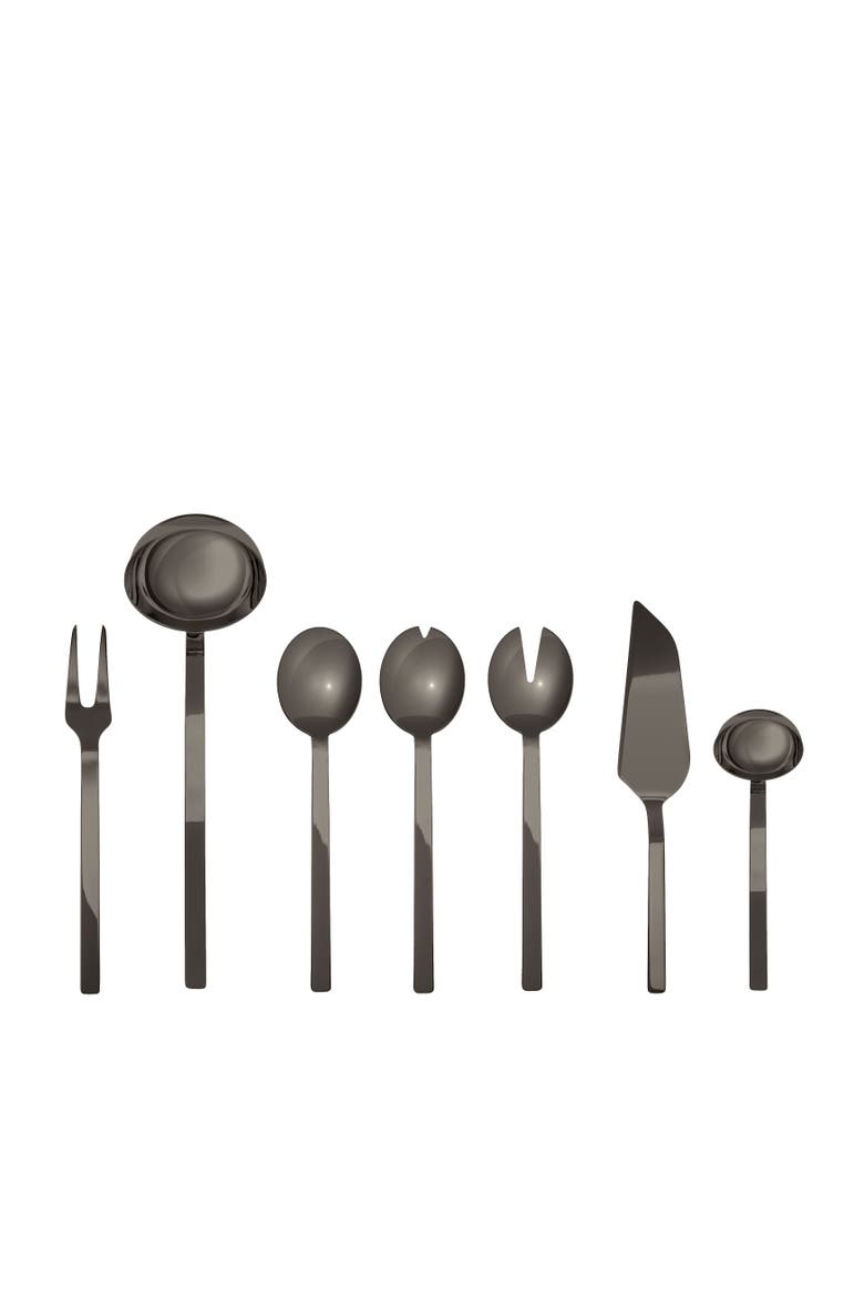 Stile By Pininfarina Serving Set - 7 Pieces, Main, color, Ice Black Gold