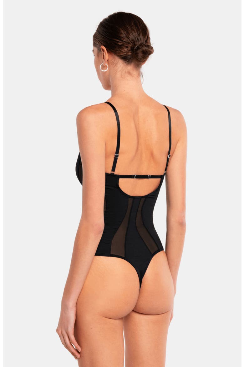 Twist Bodysuit, Alternate, color, Black