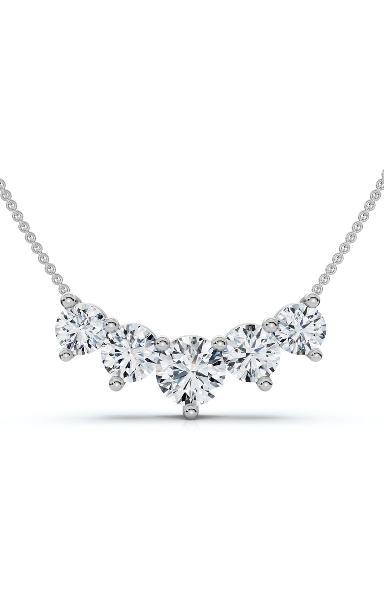 Bliss Diamond 3Ct Silvie Diamond Necklace 14k Gold 18" Lab Grown EF/VS, Main, color, White Gold