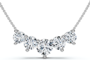 Bliss Diamond 3Ct Silvie Diamond Necklace 14k Gold 18" Lab Grown EF/VS