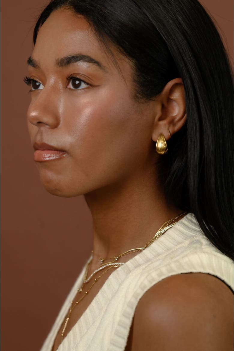 Linea Earrings, Alternate, color, Gold