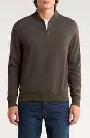 Robert Barakett Vance Half Zip Baseball Collar Pullover