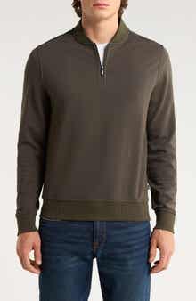 Robert Barakett Vance Half Zip Baseball Collar Pullover
