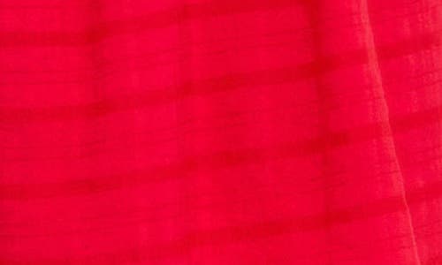 Free The Roses Ruffle Cross Back Cotton Minidress In Red