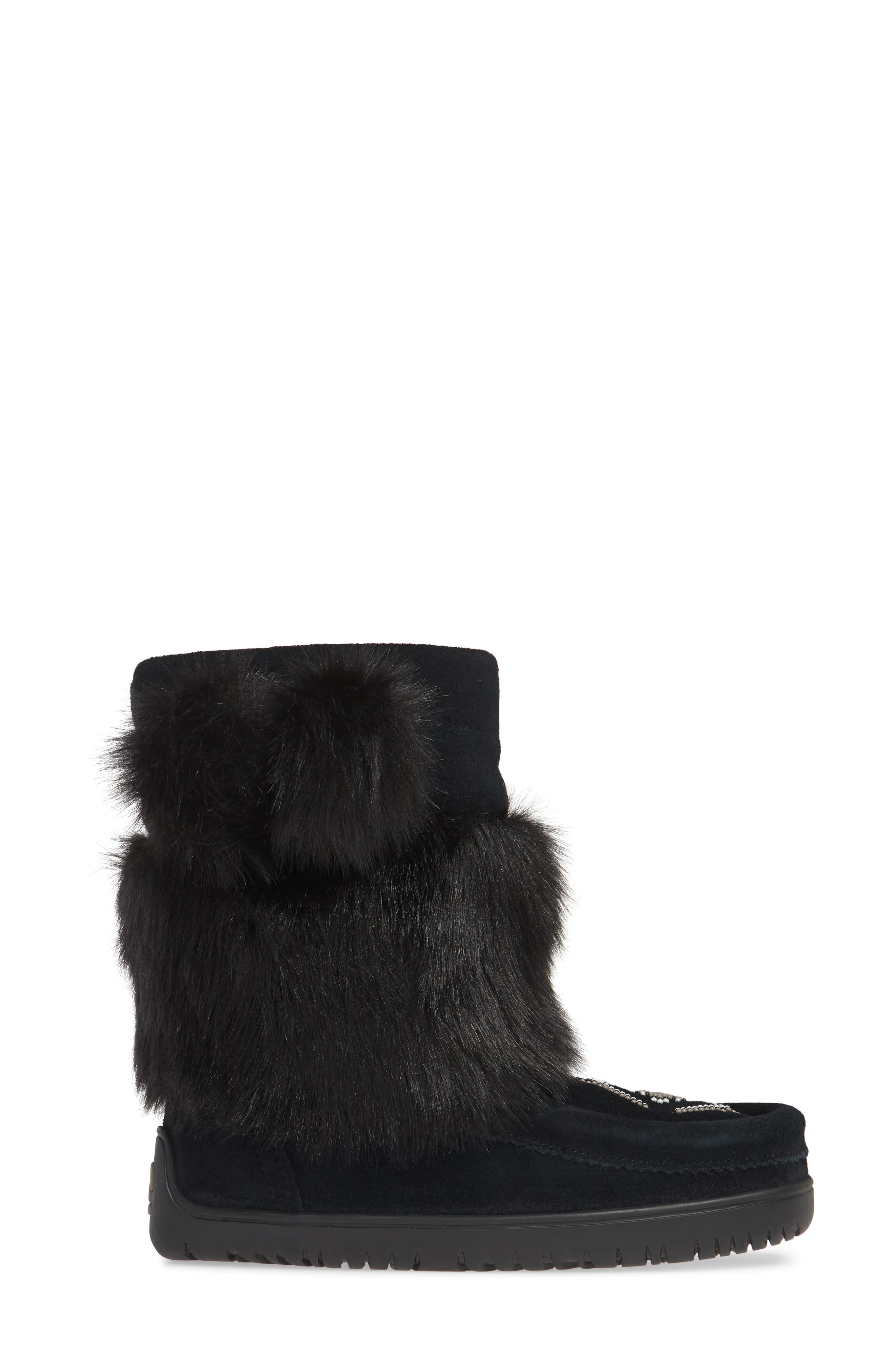 Manitobah Mukluks Faux Fur & Waterproof Snow Boot, Alternate, color, 