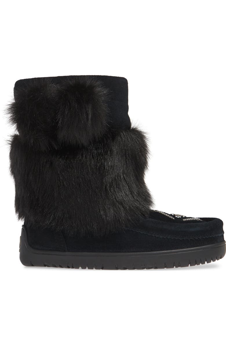 Manitobah Mukluks Faux Fur & Waterproof Snow Boot, Alternate, color,