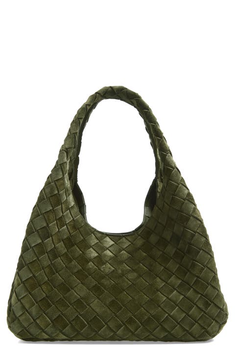 Small Campana Intrecciato Suede Tote