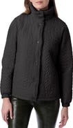 Bernardo Quilted Jacket with Faux Shearling Collar