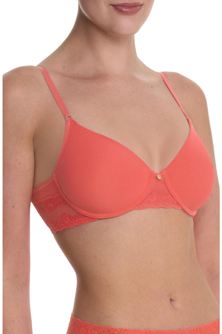 Bliss Perfection Comfort Underwire T-Shirt Bra, Alternate, color, Neon Coral