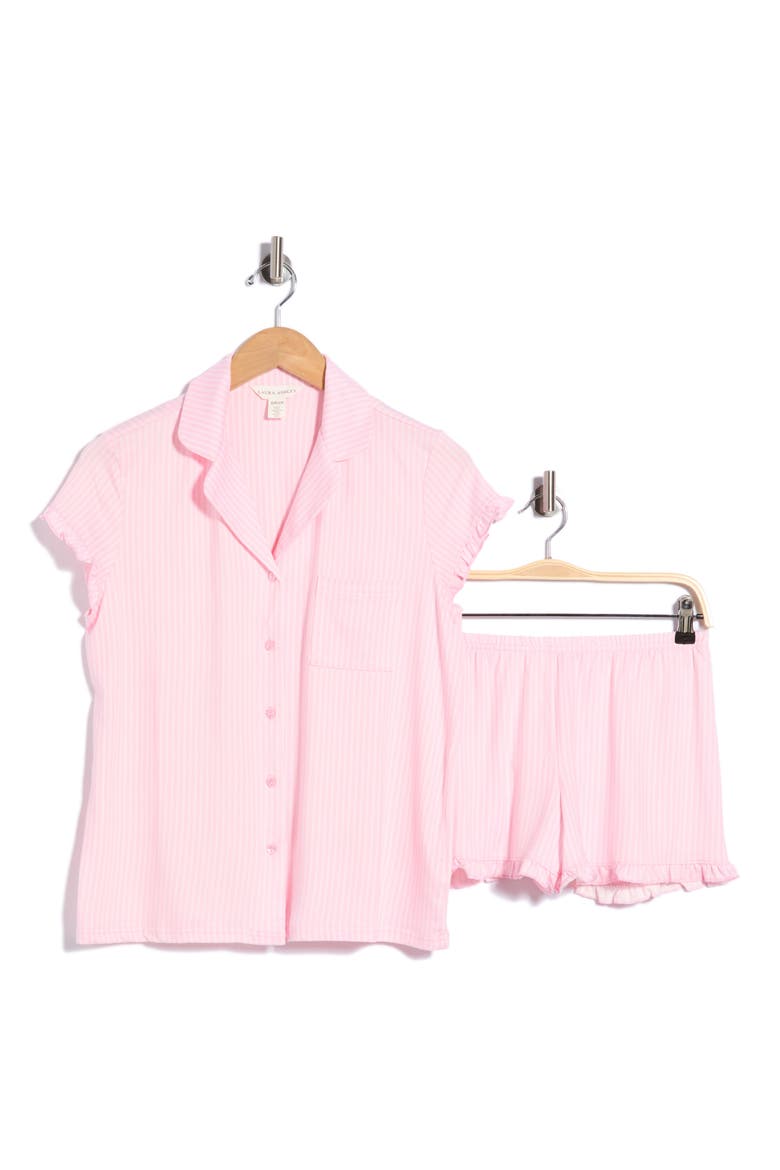 Short Pajamas, Alternate, color, PINK STRIPE