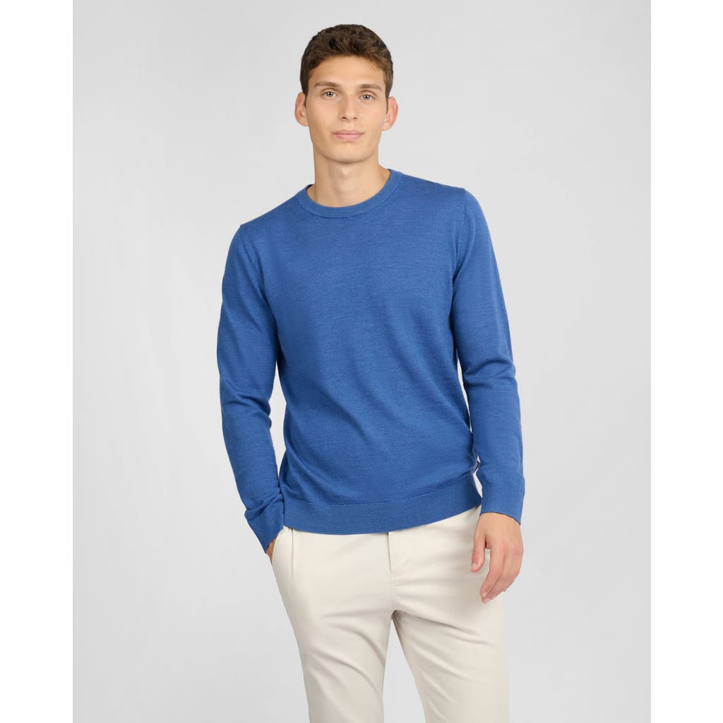 Onia Extra Fine Merino Wool Crewneck Sweater In Blue