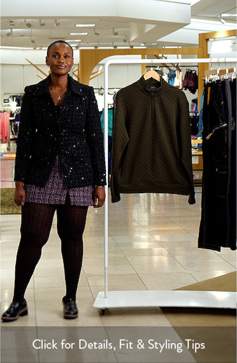 Micro Quilted Cotton Quarter Zip Pullover, sales video thumbnail