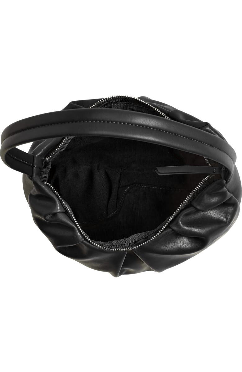 Street Level Gathered Faux Leather Baguette Bag, Alternate, color,