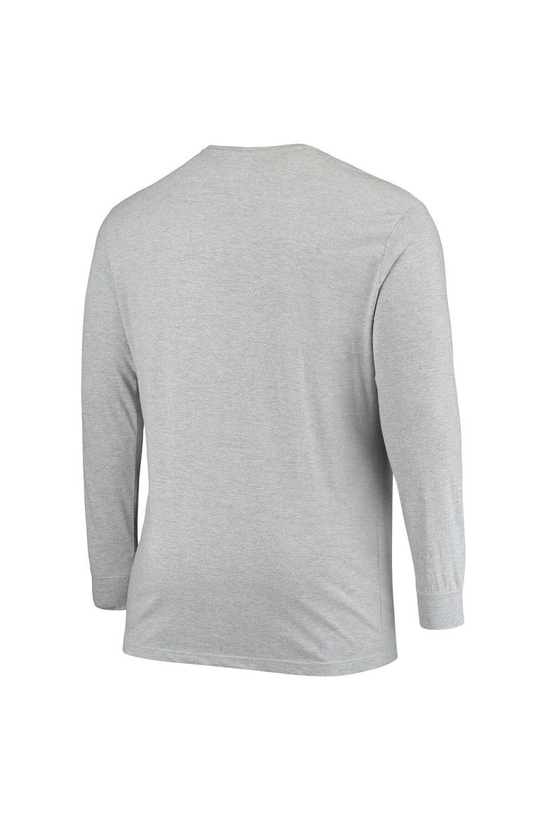 Men's Fanatics Branded Heathered Gray Cleveland Browns Big & Tall Practice Long Sleeve T-Shirt, Alternate, color, Heather Gray
