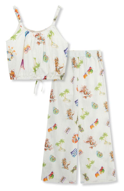 Truce Kids' Print Tank & Pants Set In Multi