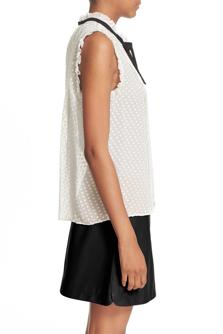 'Toledo' Sleeveless Silk Blend Top, Alternate, color, PORCELAIN