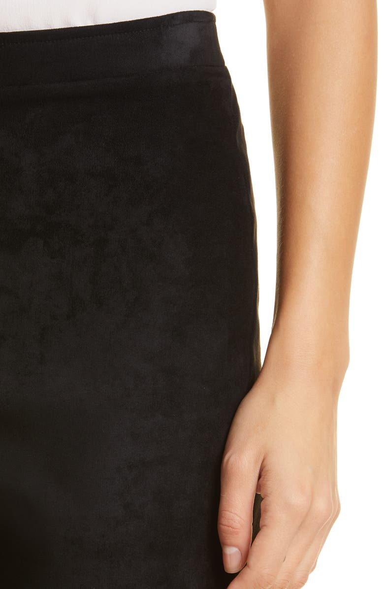 KOBI HALPERIN Lori Faux Suede Pants, Alternate, color, Black