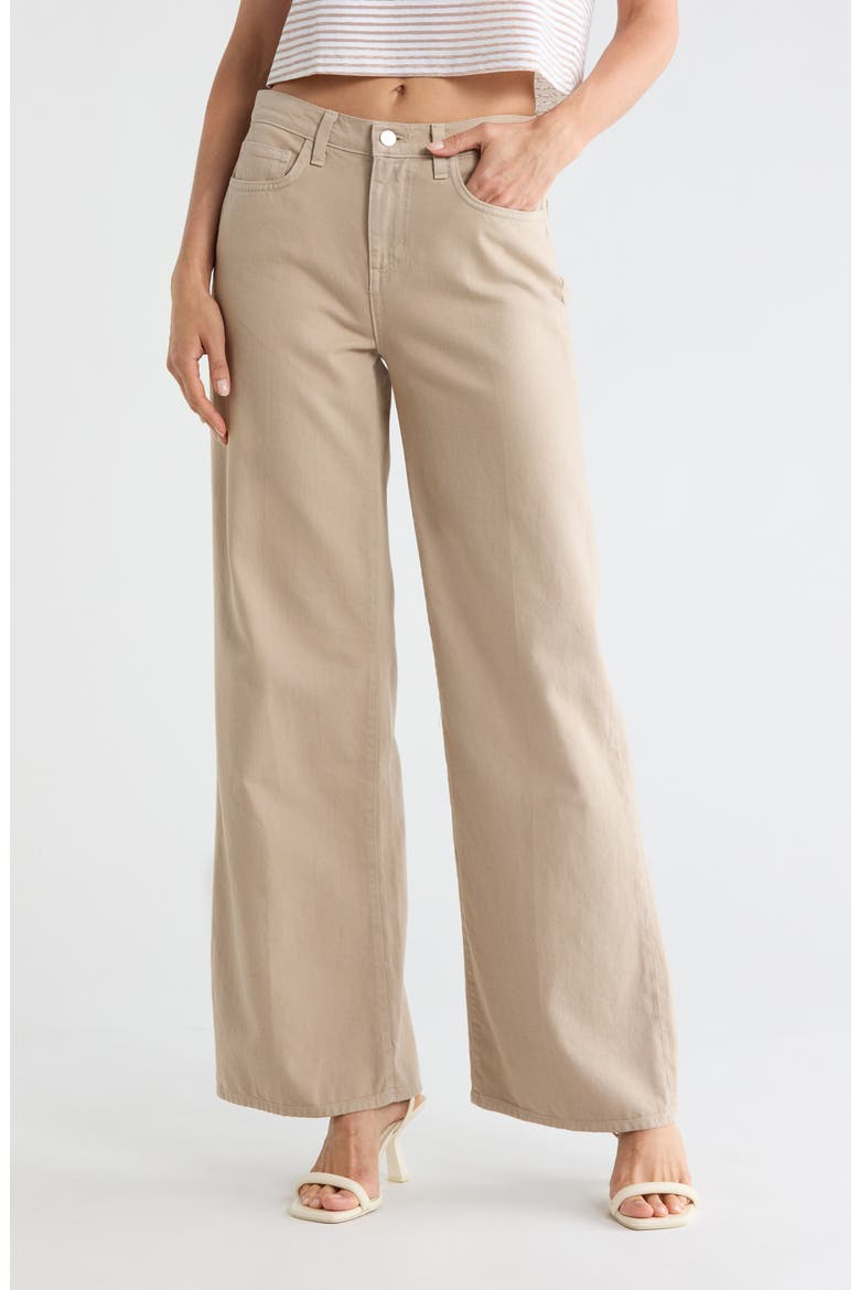 Alicent High Waist Wide Leg Jeans, Main, color, PALE KHAKI