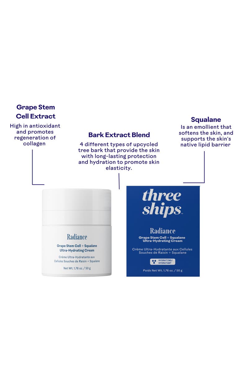 Three Ships Radiance Squalance + Grape Stem Cell Daily Hydrating Day Cream, Alternate, color,