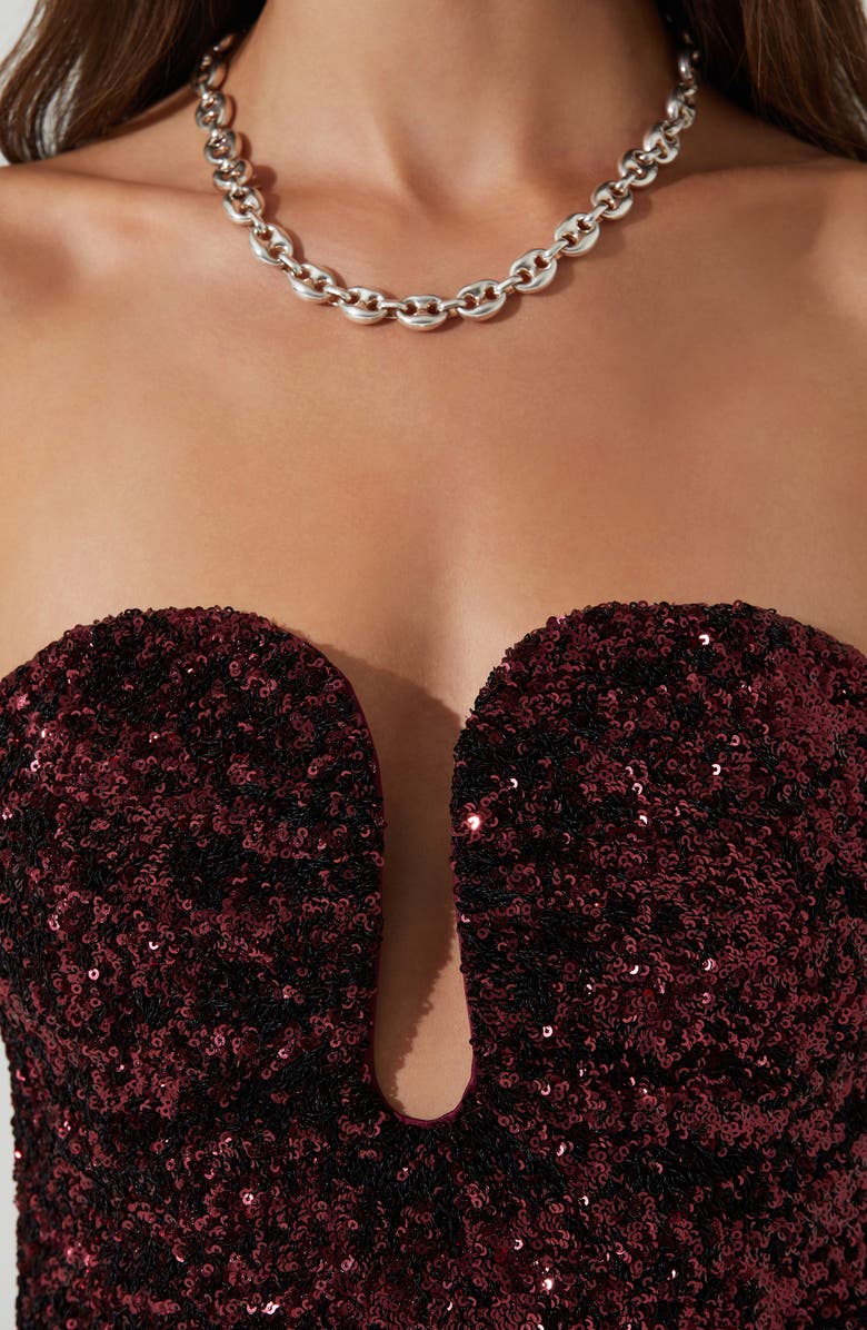 ASTR the Label Arista Strapless Sequin Top, Alternate, color,