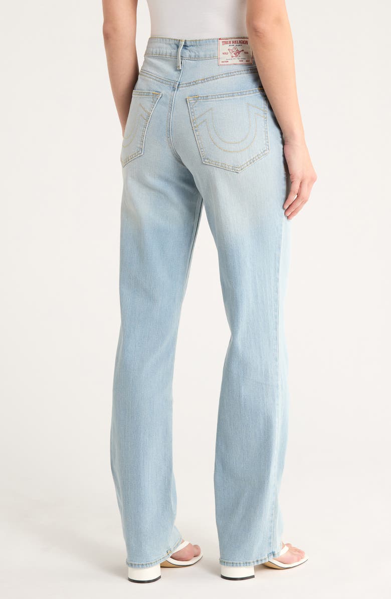 True Religion Sarah High Waist Straight Jeans, Alternate, color, Light Endless Wash