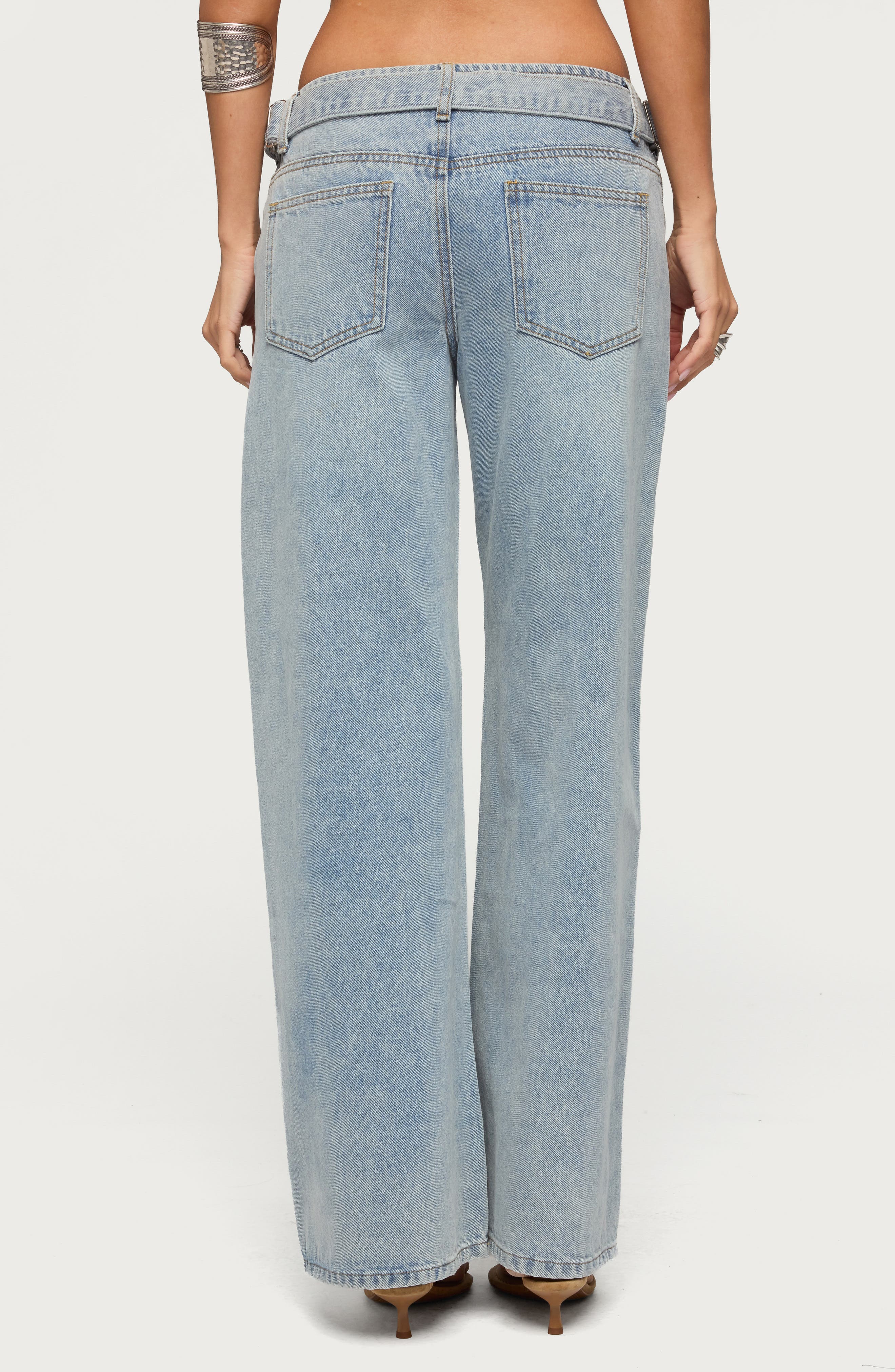 Buckled Wide Leg Jeans - image 2