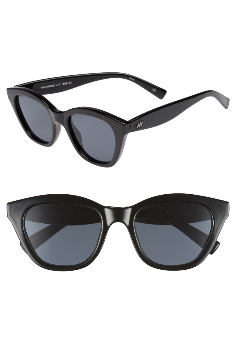 Le Specs Wannabae 49mm Angular Sunglasses, Main, color,