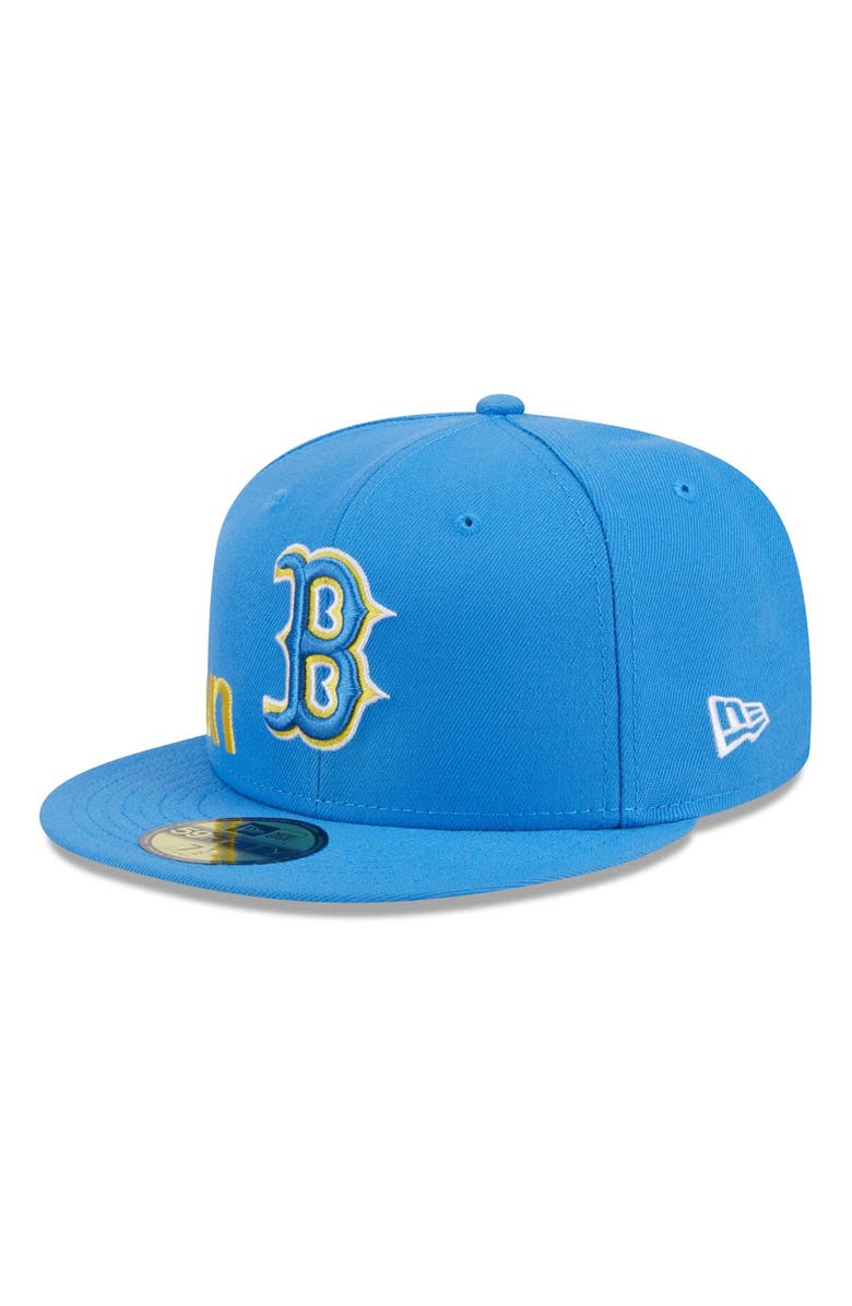 New Era Men's New Era Light Blue Boston Red Sox City Connect Icon 59FIFTY Fitted Hat, Alternate, color, 