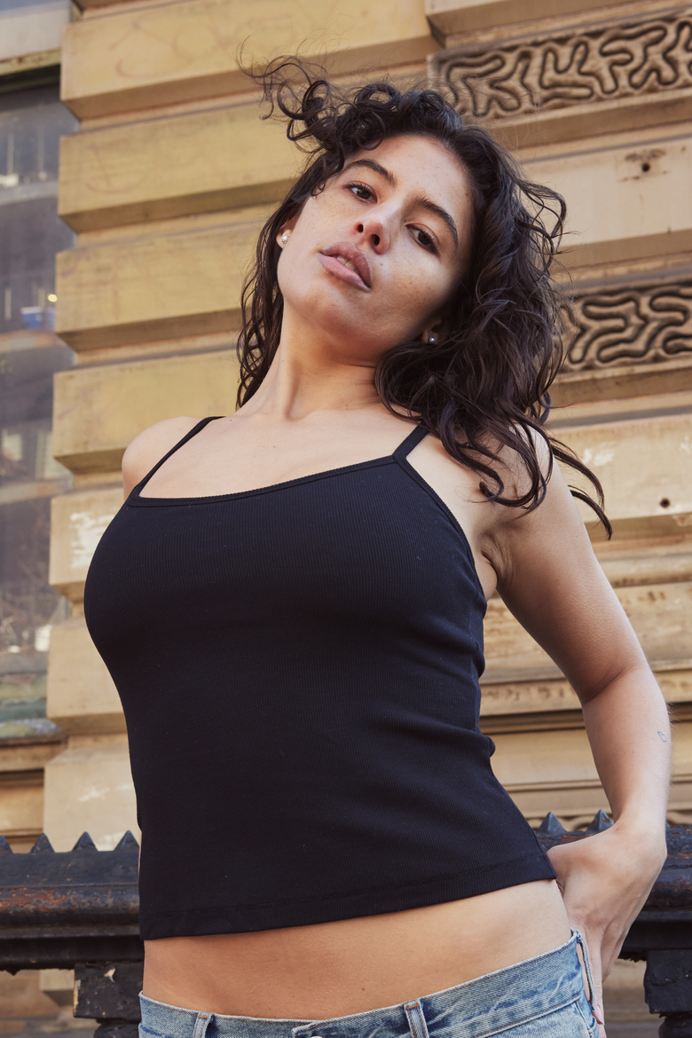 The  Ribbed Bra   Top, Alternate, color, Black