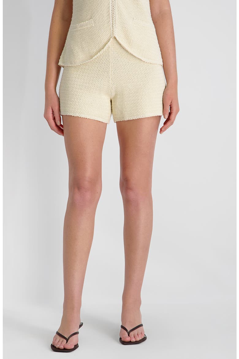 Mozart Open Stitch Shorts, Main, color, ECRU