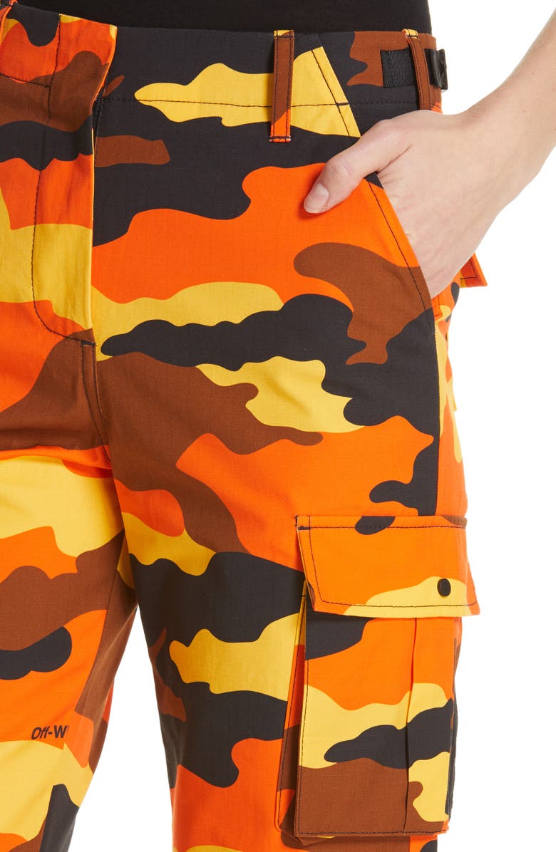 Off-White Camo Cargo Pants, Alternate, color, 