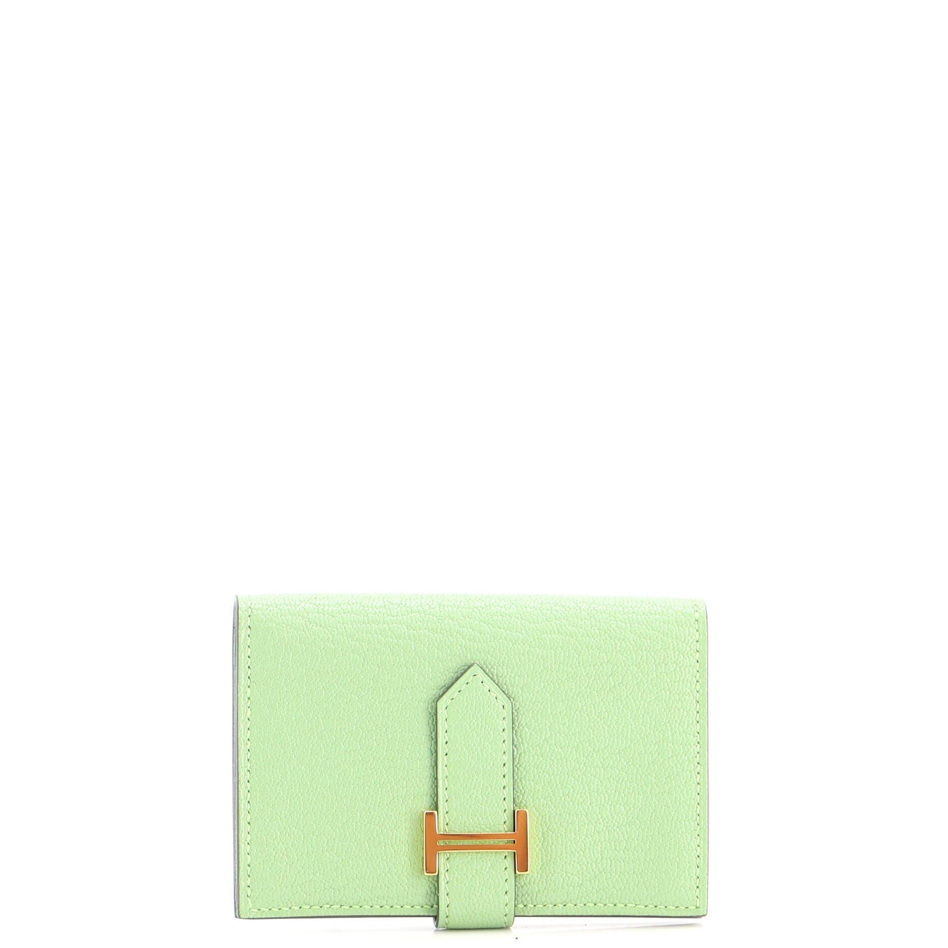 Trifold Bearn Wallet Chevre Mysore Compact, Main, color, Green