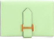 Pre-Owned Hermes Trifold Bearn Wallet Chevre Mysore Compact