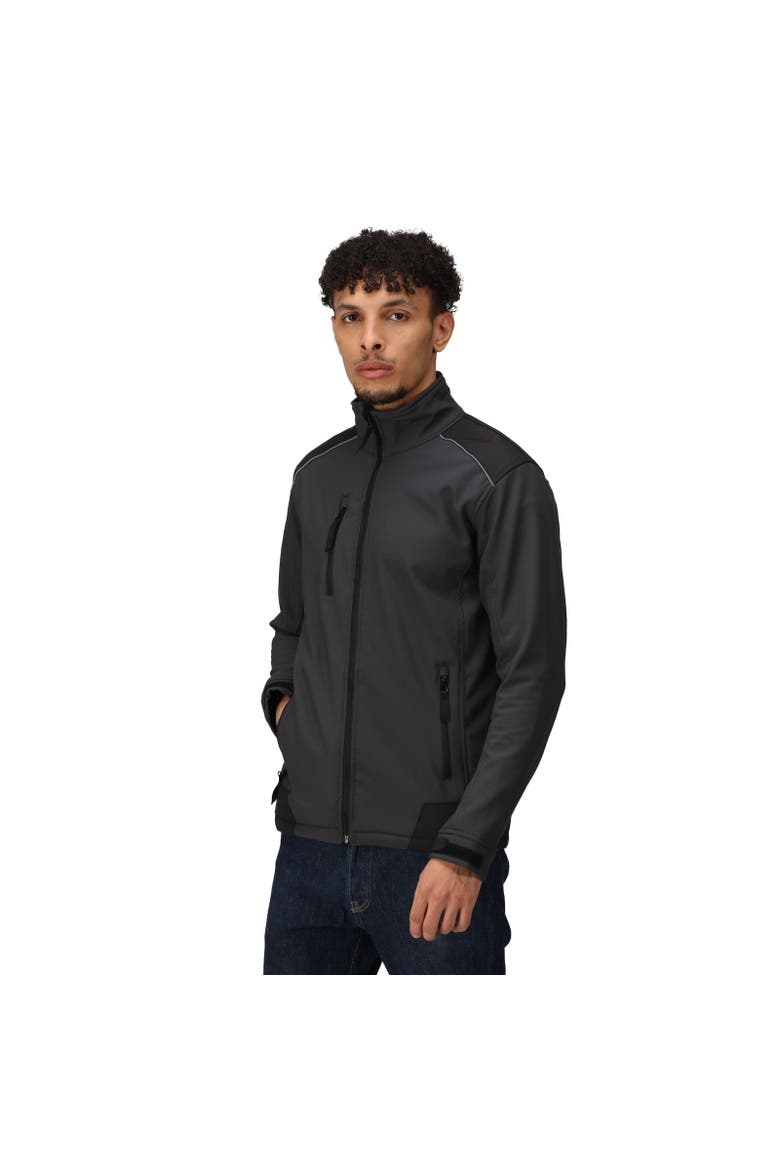 Sandstom Workwear Softshell Jacket, Alternate, color, Seal Grey and Black
