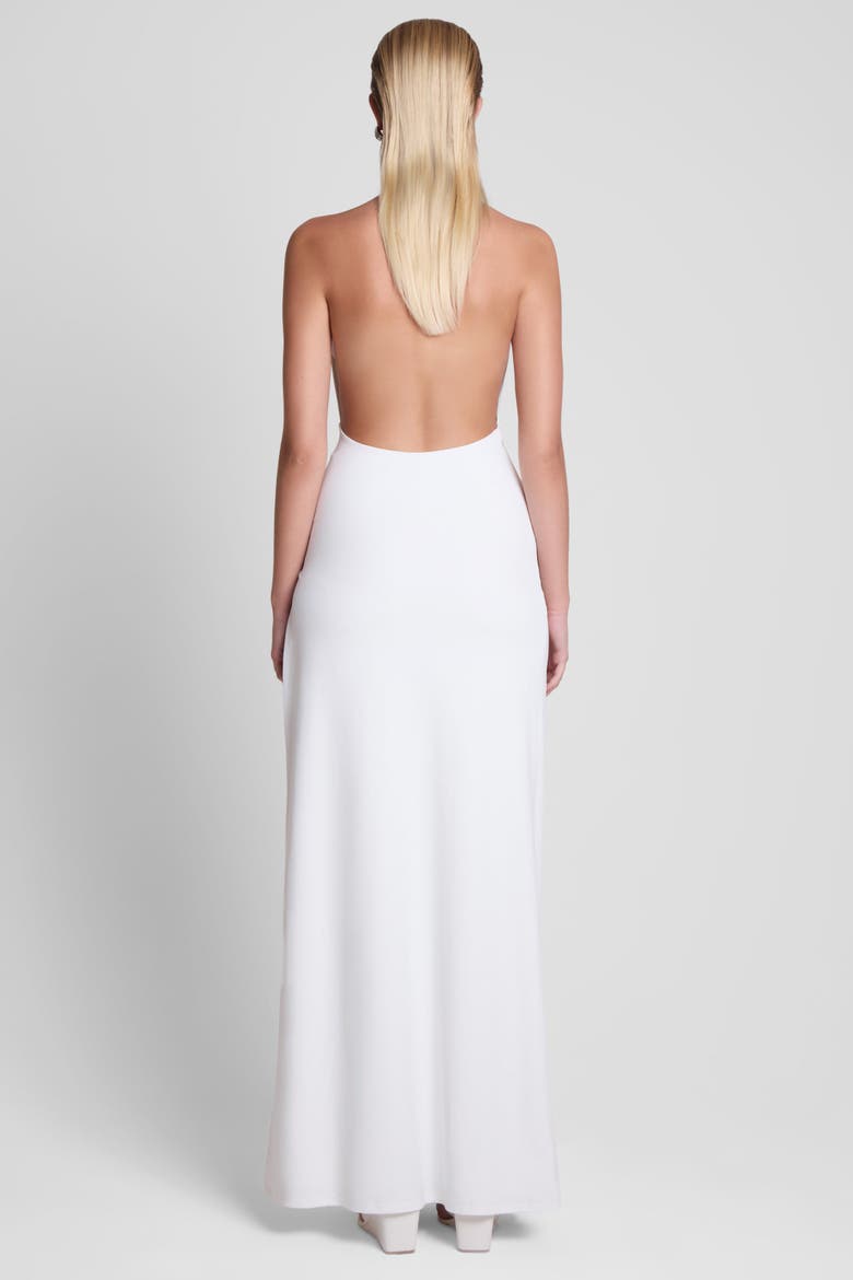 Palermo Plunge Drape Maxi Dress, Alternate, color, White