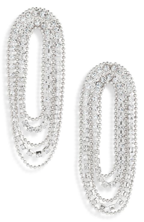 Crystal ChainFringe Earrings