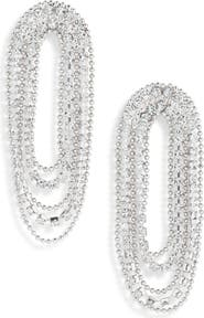 NORDSTROM RACK Crystal ChainFringe Earrings