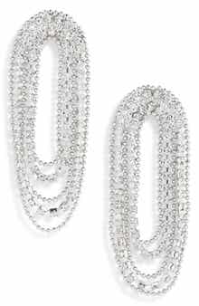 NORDSTROM RACK Crystal ChainFringe Earrings