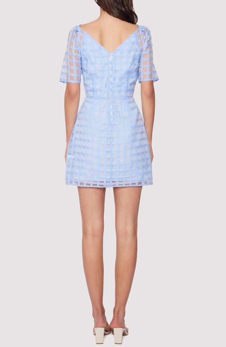 Lost + Wander High Tide Grid Overlay Minidress, Alternate, color,