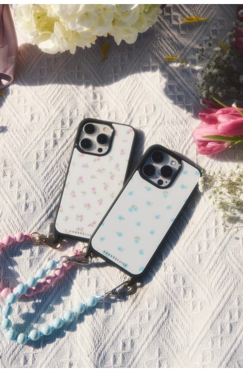 Cordée Cases Peony Picnic Phone Wristlet Set, Alternate, color, Powder Blue