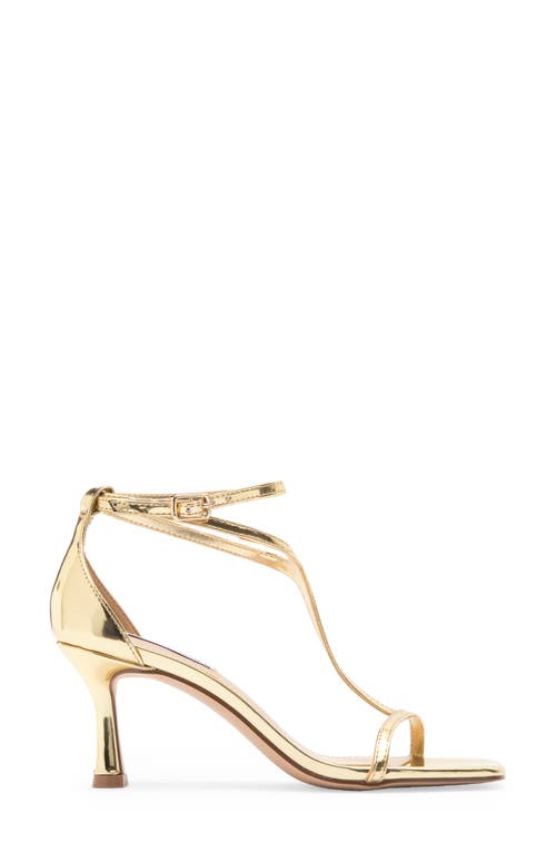 Shop Steve Madden Mayzie T-strap Sandal In Gold