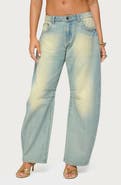 EDIKTED Cayden Low Rise Barrel Leg Jeans