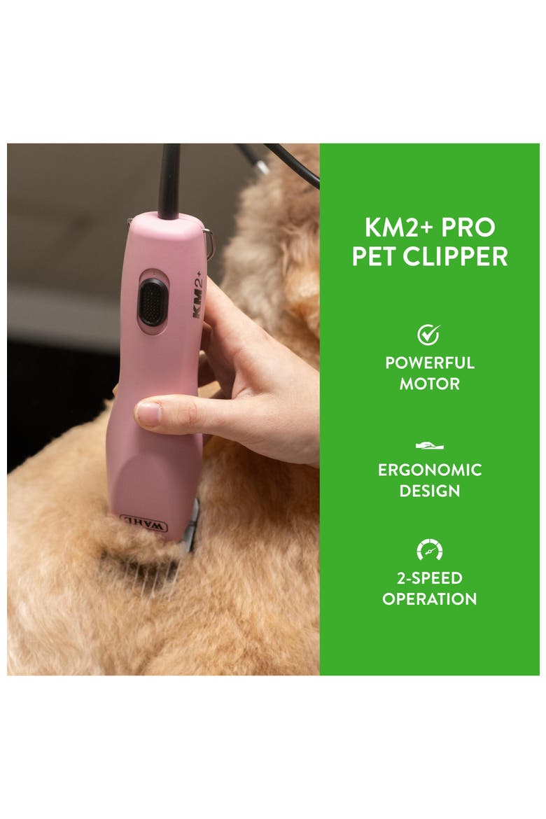 Corded Two-Speed Pet Clipper with 14-Foot Power Cord, Alternate, color, Pink