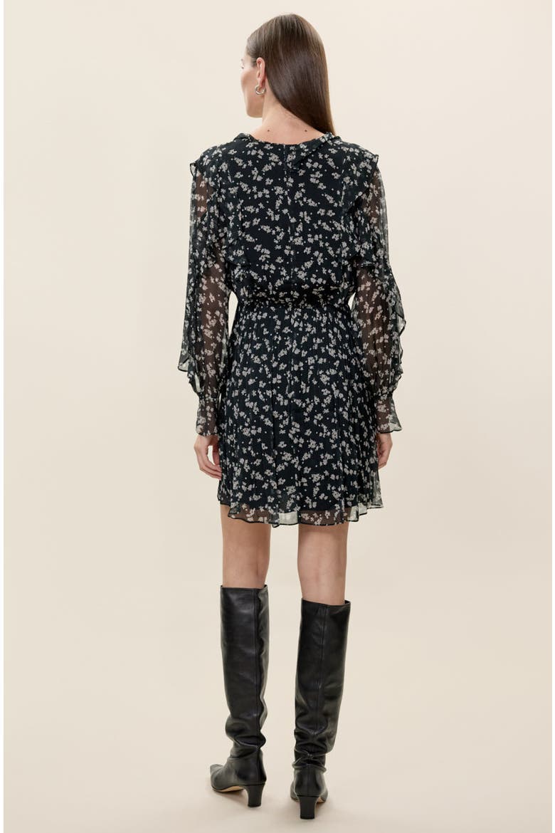 Ditsy Floral Dress, Alternate, color, Black Multi