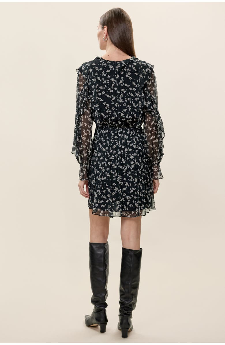 Rebecca Taylor Ditsy Floral Dress, Alternate, color, Black Multi